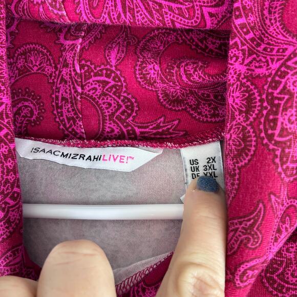 Isaac Mizarahi Live! Turtleneck Tunic Sweater Women 2X Stretch Comfort Filigree - Picture 5 of 8